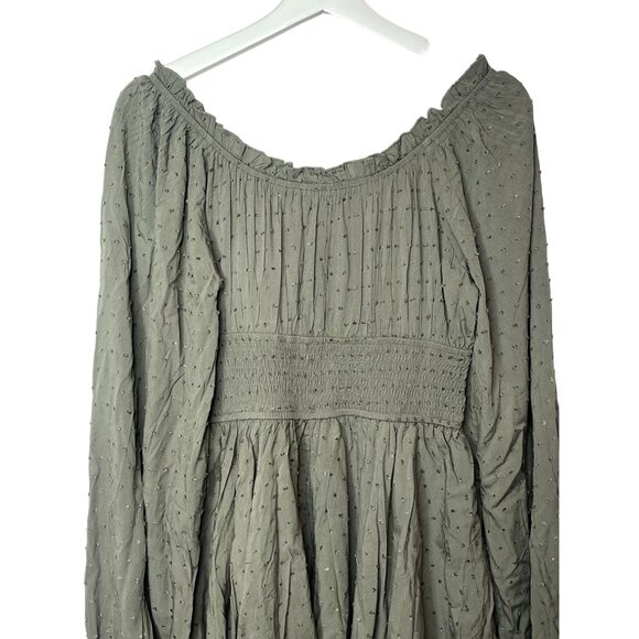 Urban Outfitters Shorts Womens Medium Romper Boho Cottage Green Ruffles Casual - Picture 8 of 16